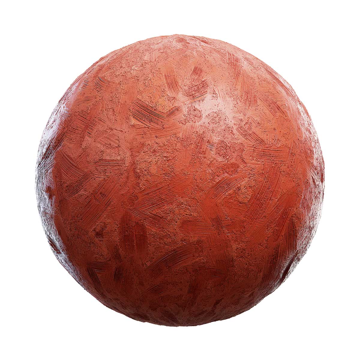Scratched Rough Red Clay PBR Texture