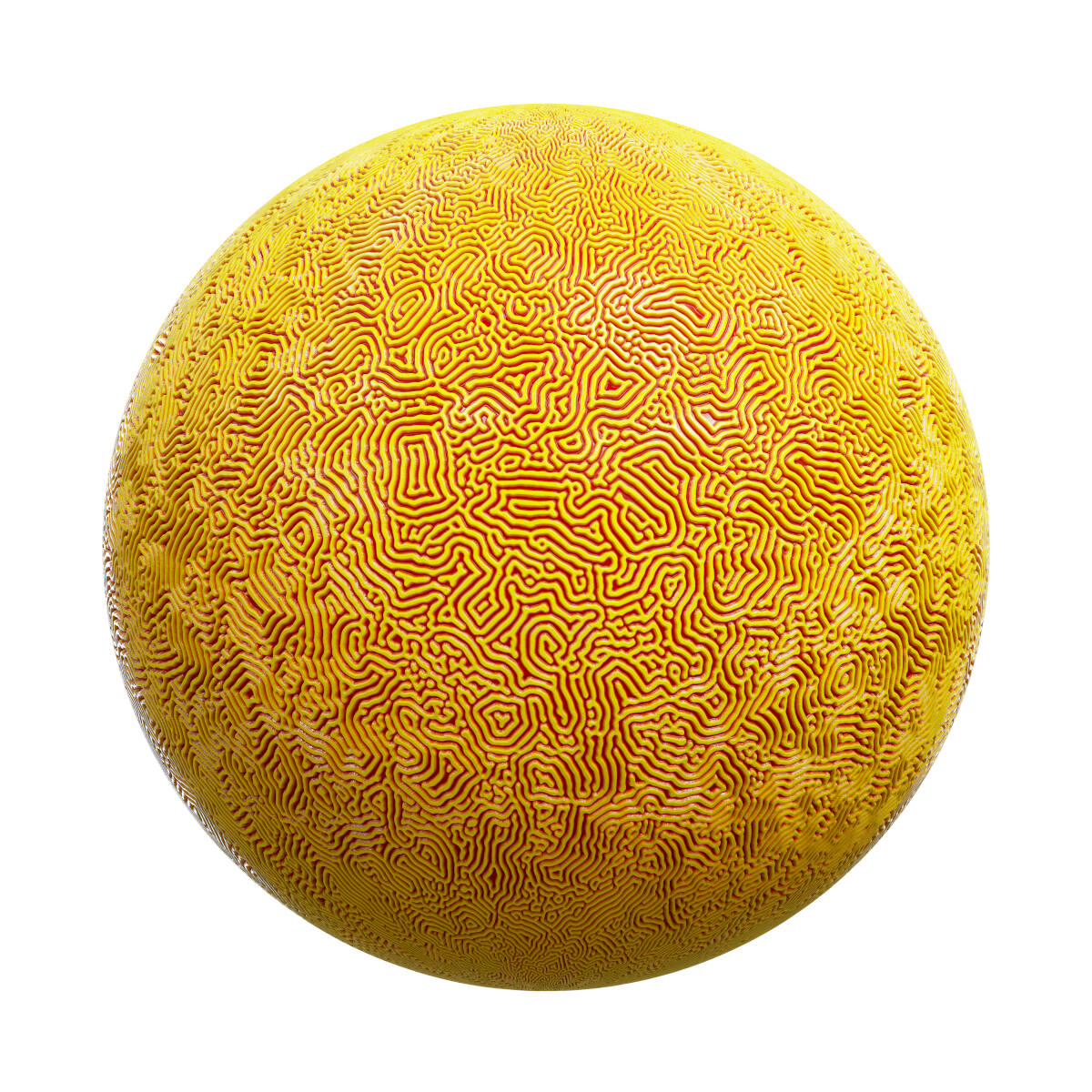 Yellow Organic Plastic PBR Texture