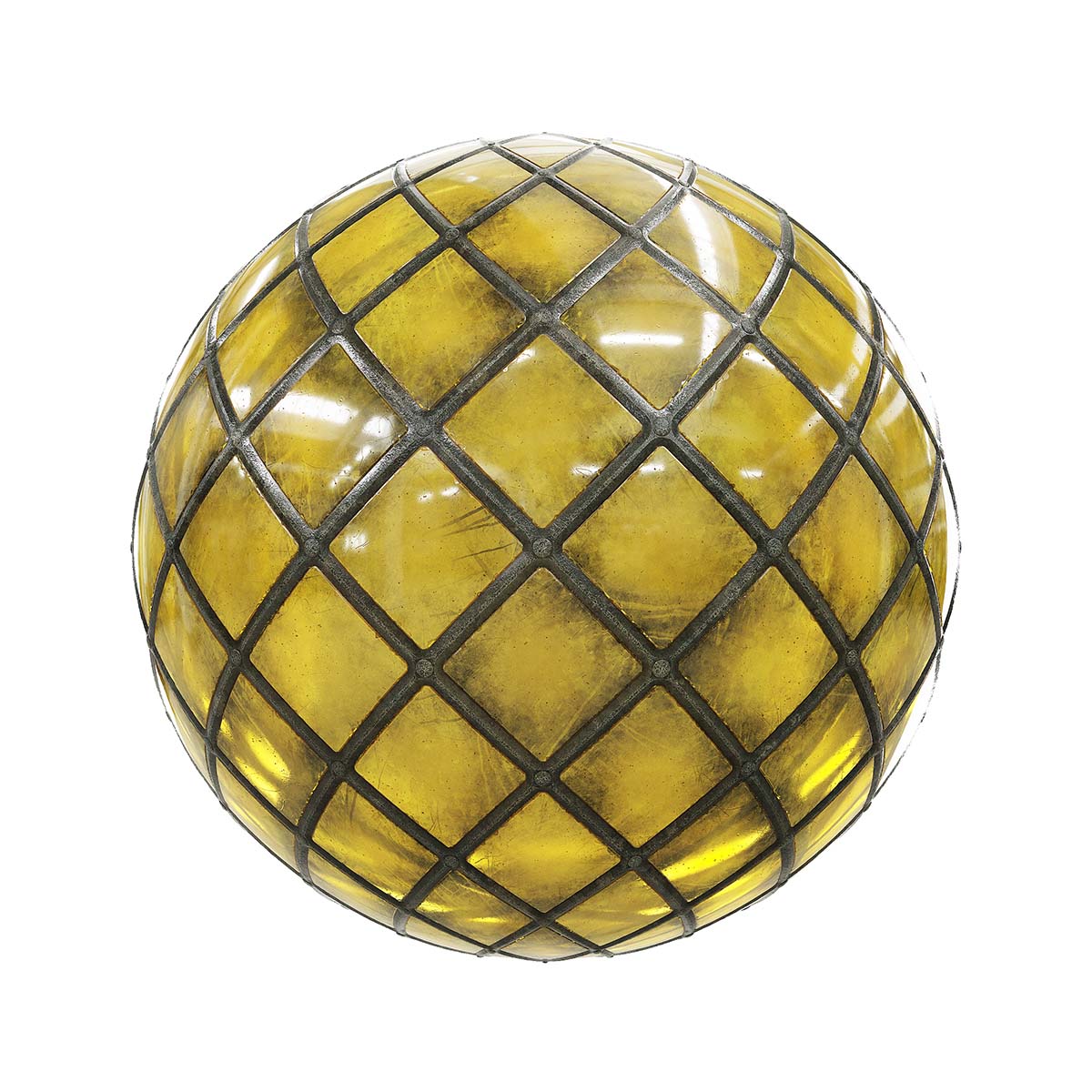 Yellow Stained Glass PBR Texture