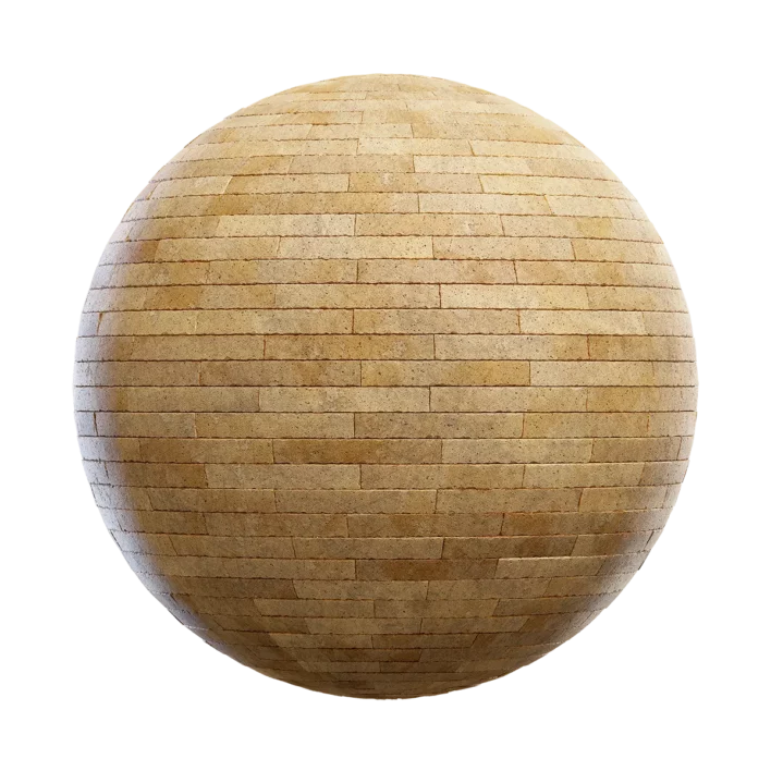 Beige Stone Brick Wall PBR Texture (4509)