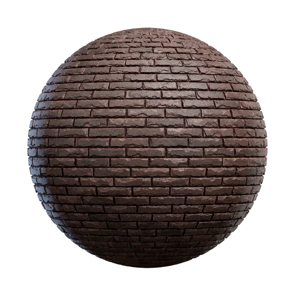 Damaged Brown Brick Wall (4560)
