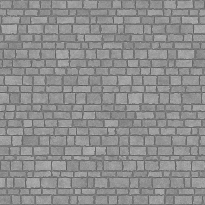 Grey Stone Brick Wall PBR Texture