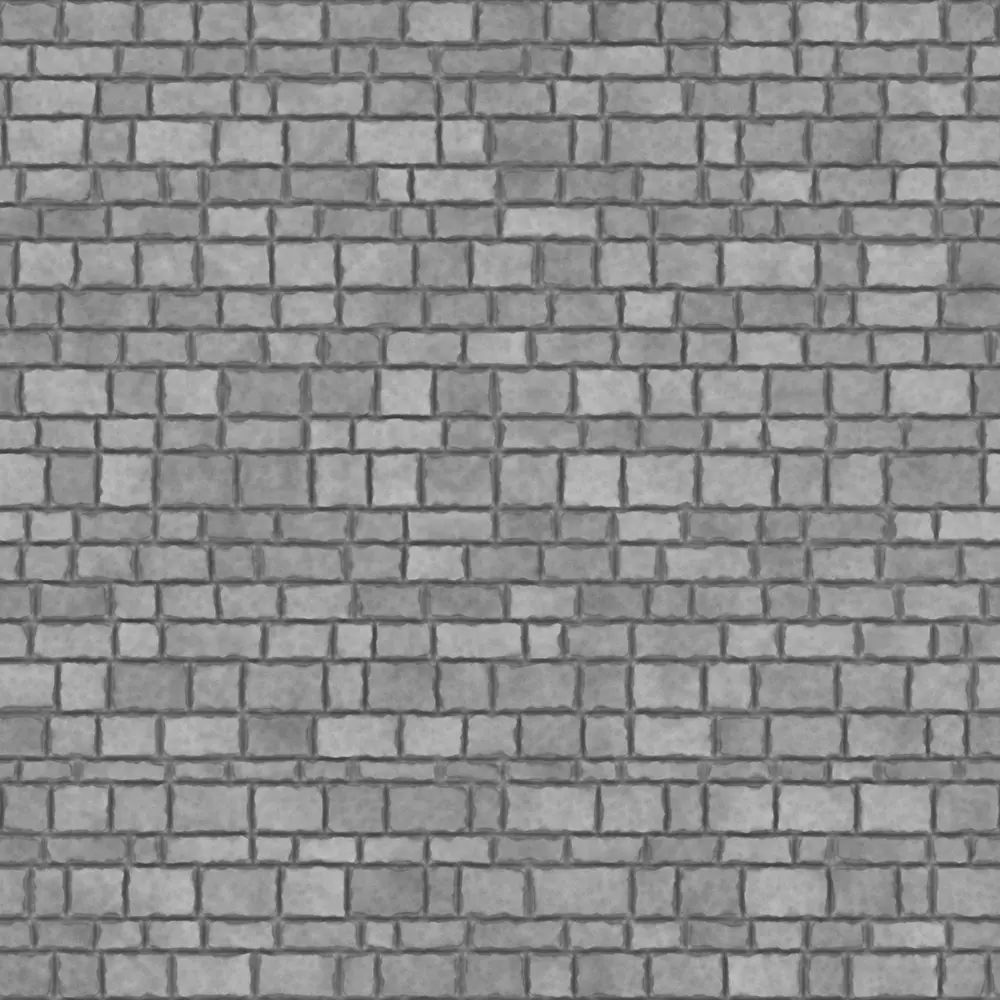 Grey Stone Brick Wall PBR Texture