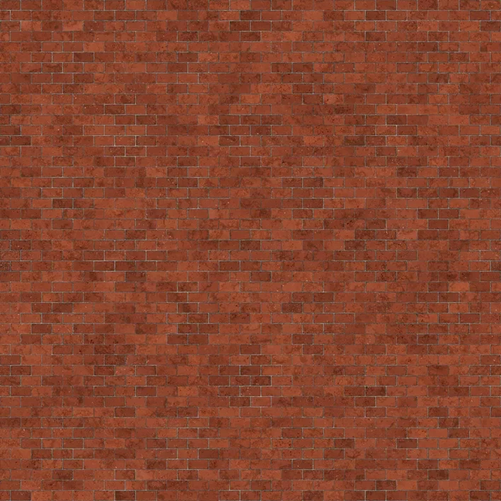 Old and Patterned Red Brick Wall PBR Texture