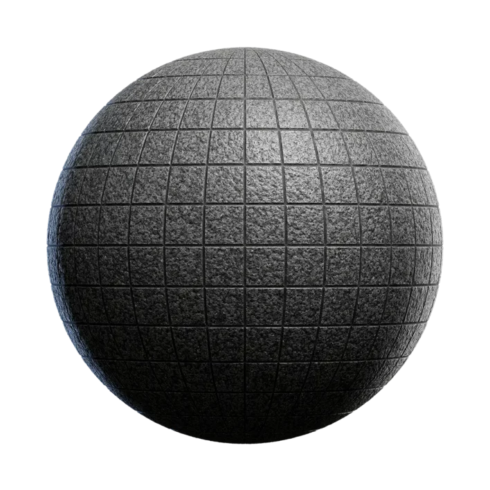 Patterned Black Concrete Wall (4698)