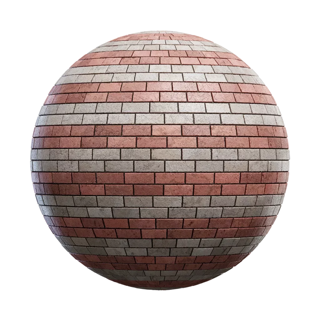 Red and Grey Brick Wall (4567)