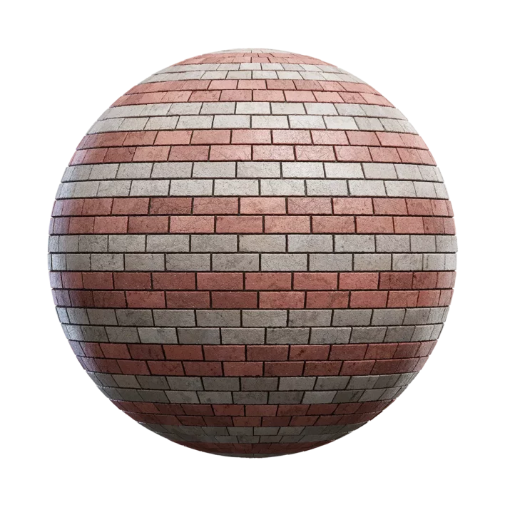 Red and Grey Brick Wall (4567)