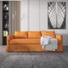 3-Seat Orange Sofa - Image 5