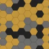Grey And Yellow Hex Wall Panel (4850) - Image 4
