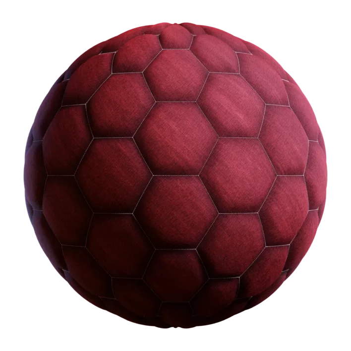 Red Hexagonal Fabric Wall Panel (4872)