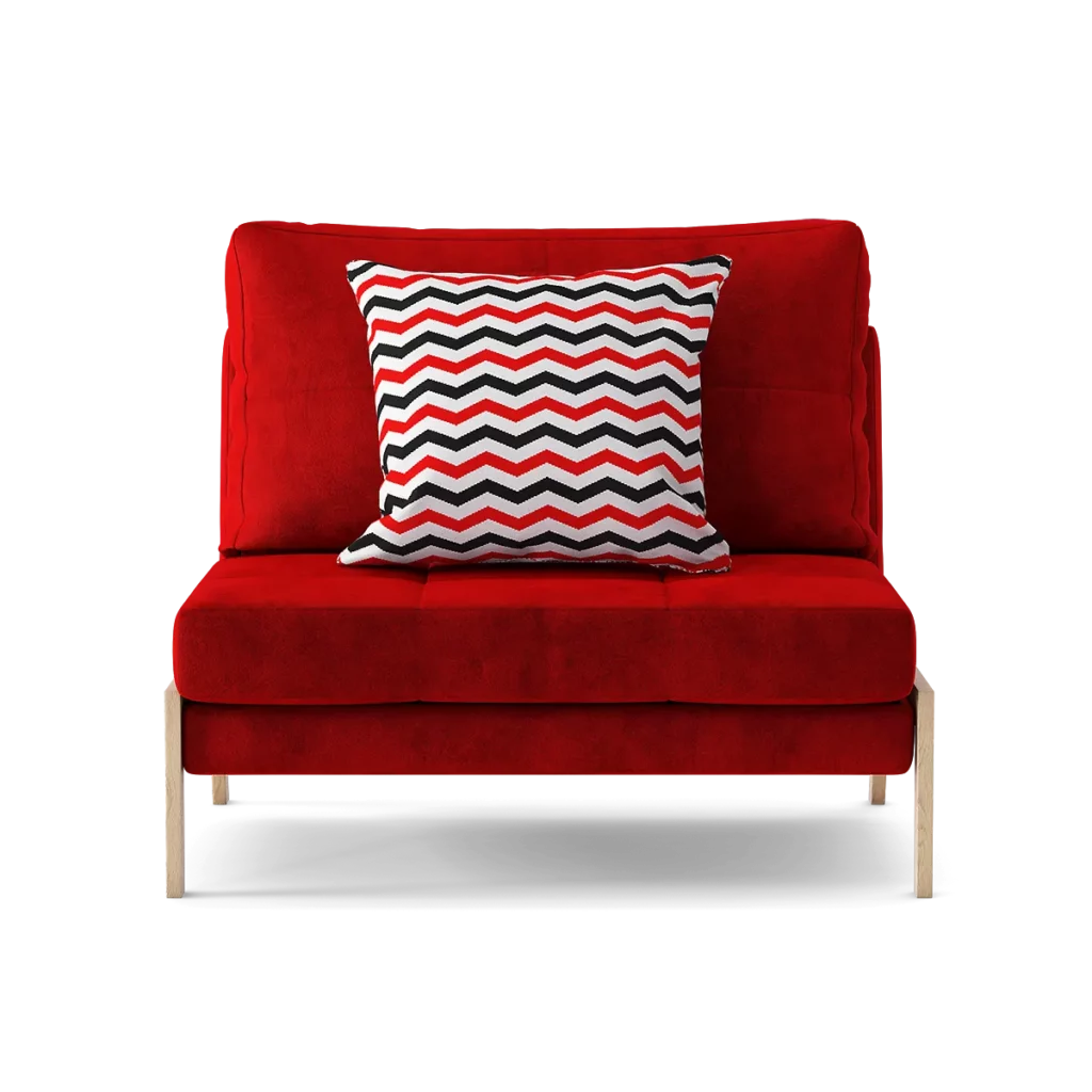 Red Velvet Modern Chair