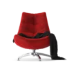 Red Velvet Swivel Chair - Image 2