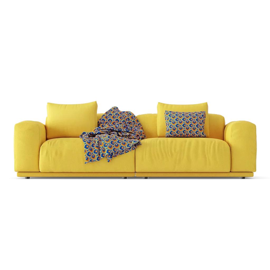 Yellow 2-Seat Sofa