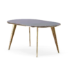 Black Top Golden Dining Table - Image 4