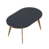 Black Top Golden Dining Table - Image 2