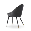 Dark Grey Velvet Dining Chair - Image 2