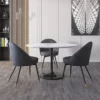Dark Grey Velvet Dining Chair - Image 5