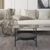 Round Black and Glass Coffee Table - Image 5