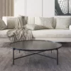 Round Black Metal Coffee Table - Image 5