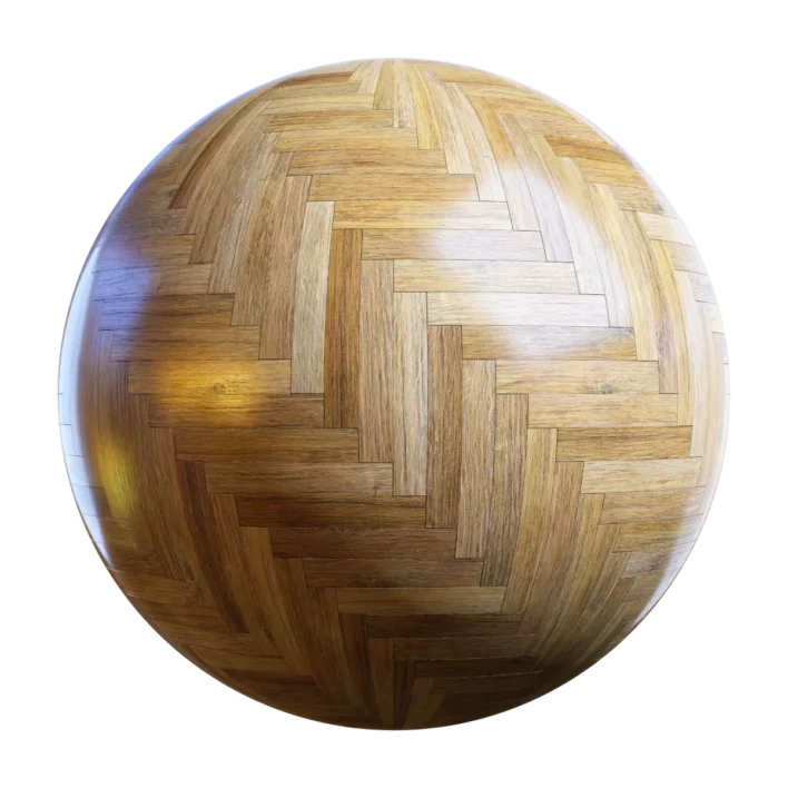 Old Stylized Herringbone Wood Parquet (4932)