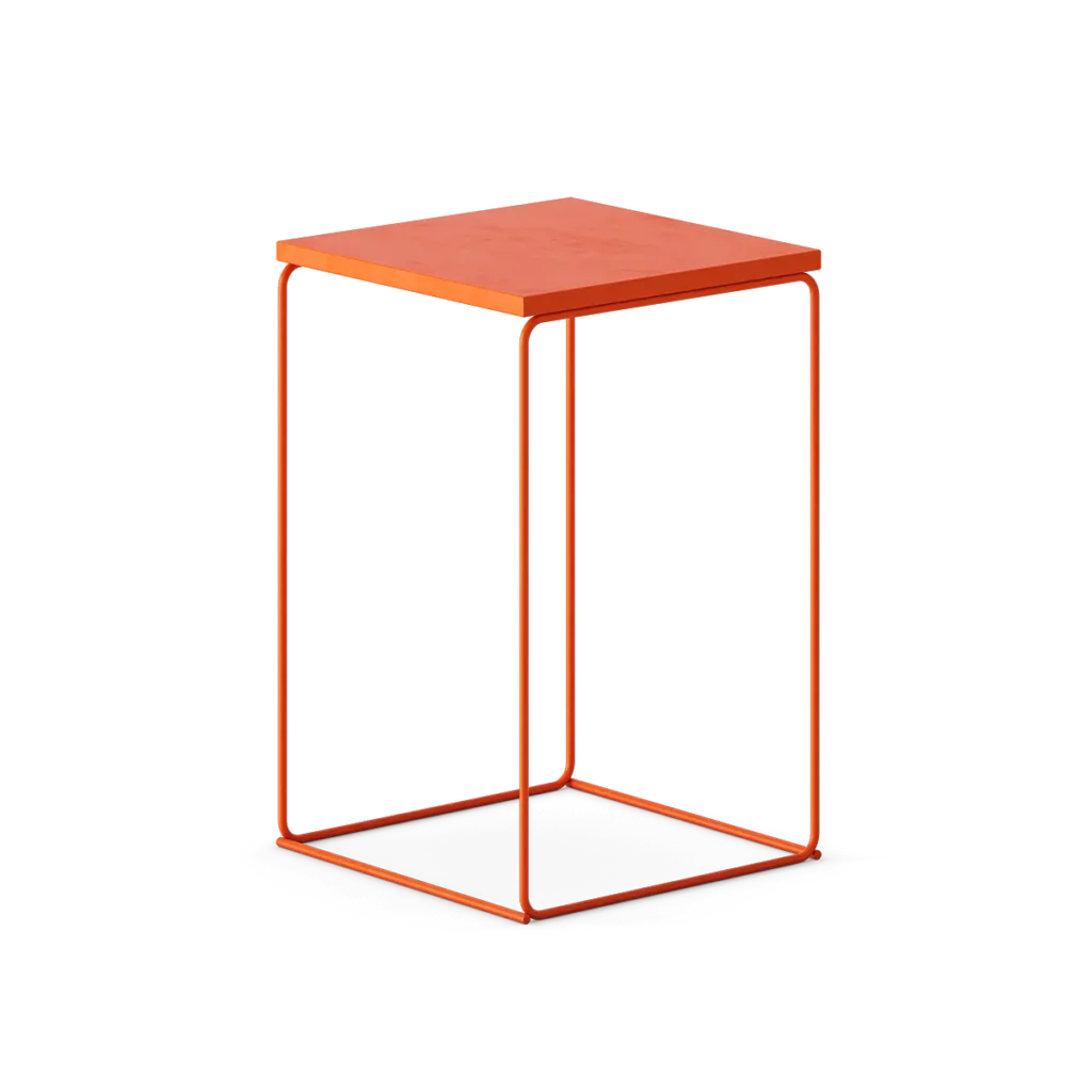 Orange Rectangular Modern Coffee Table