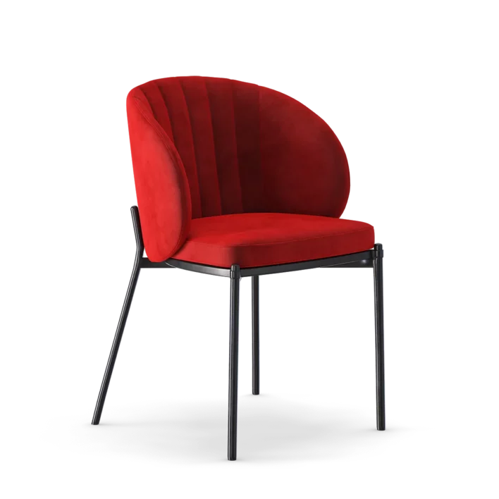 Red Velvet Dining Chair