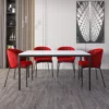Black and White Modern Dining Table - Image 5
