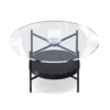 Round Black and Glass Coffee Table - Image 3