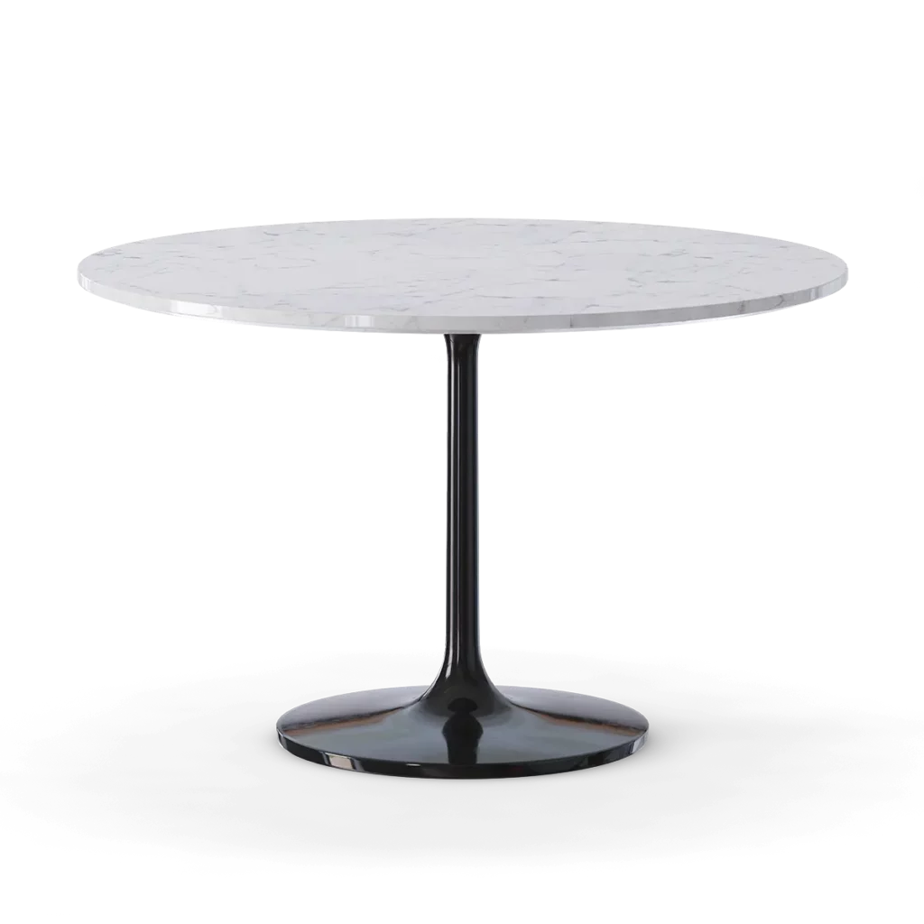 Round White Marble Dining Table