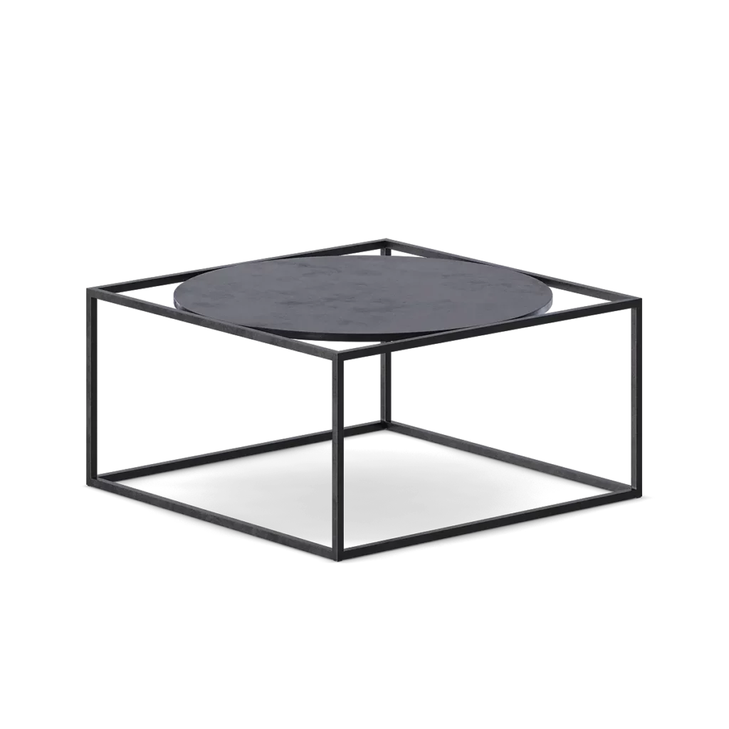 Square Black Modern Coffee Table