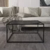 Square Black Modern Coffee Table - Image 5