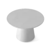 Round White Modern Coffee Table - Image 3