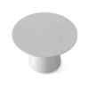 Round White Modern Coffee Table - Image 4