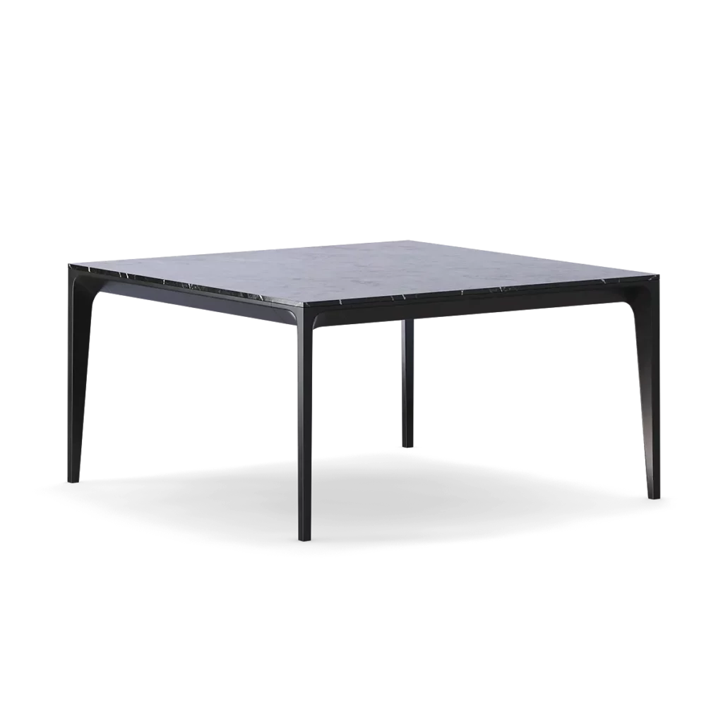 Black Marble Square Dining Table