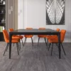Black Marble Square Dining Table - Image 5