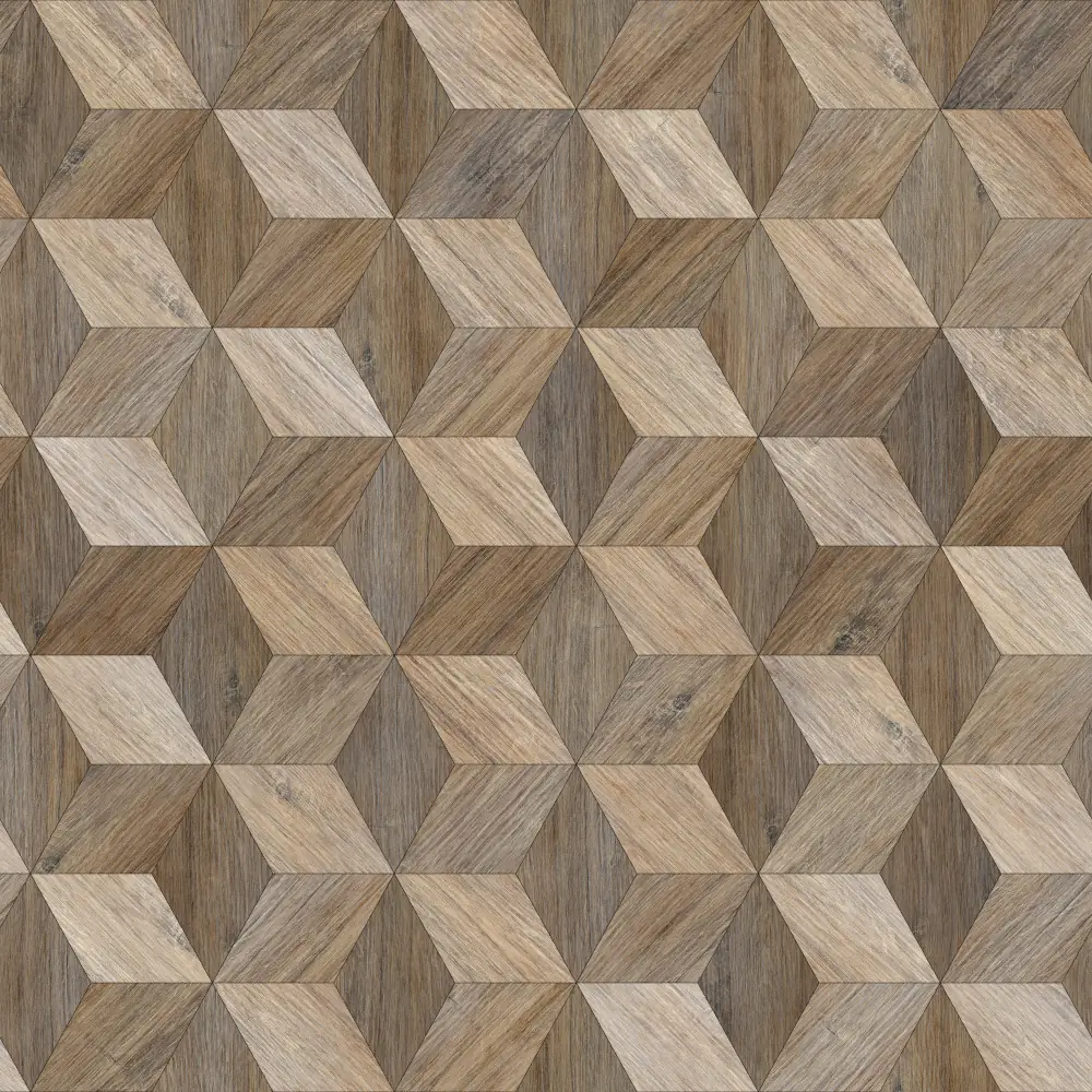 Old Stylized Cube Wood Parquet