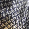 Blue Patterned Wrinkled Curtains (5076) - Image 2
