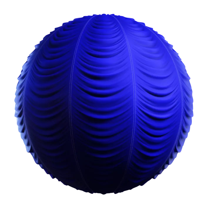 Blue Wrinkled Curtains (5071)