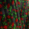 Patterned Rose And Black Curtains (5068) - Image 2