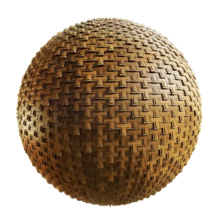 Patterned Wooden Wall (5409)