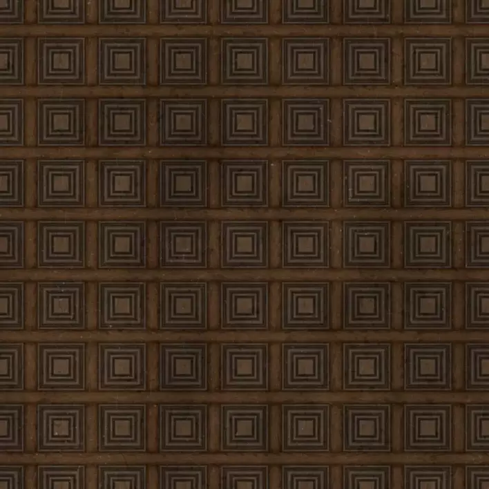 Square Wooden Old Wall Panels PBR Texture