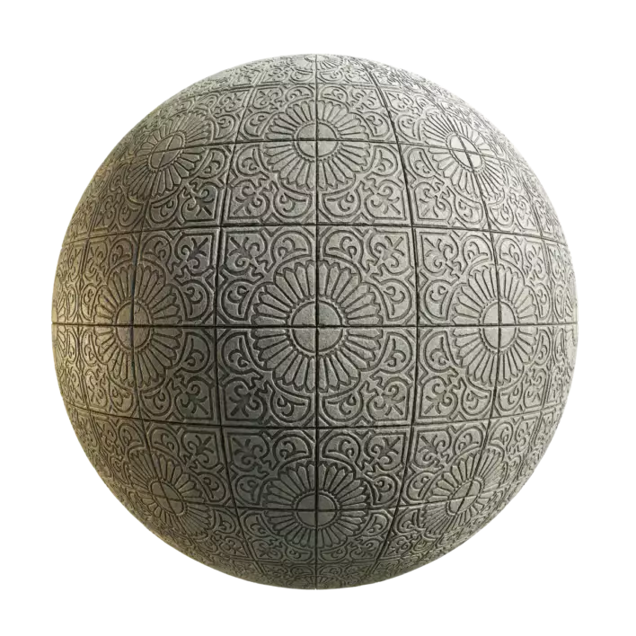 Grey Concrete Patterned Tiles (5319)