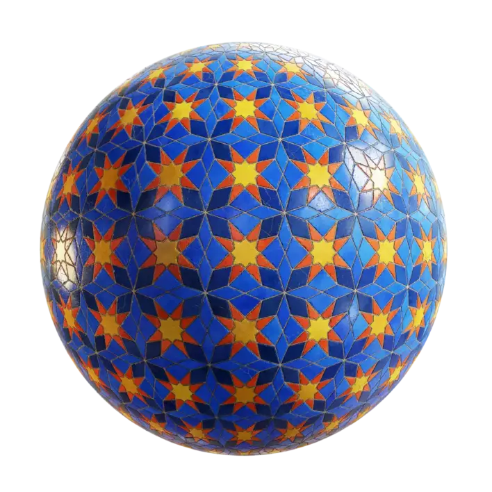 Star Blue Orange Yellow Tiles (5304)