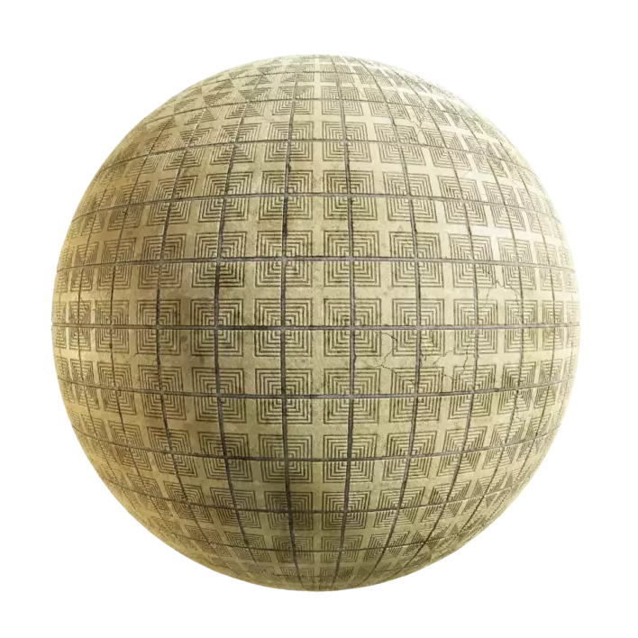 Yellow Concrete Patterned Tiles (5320)