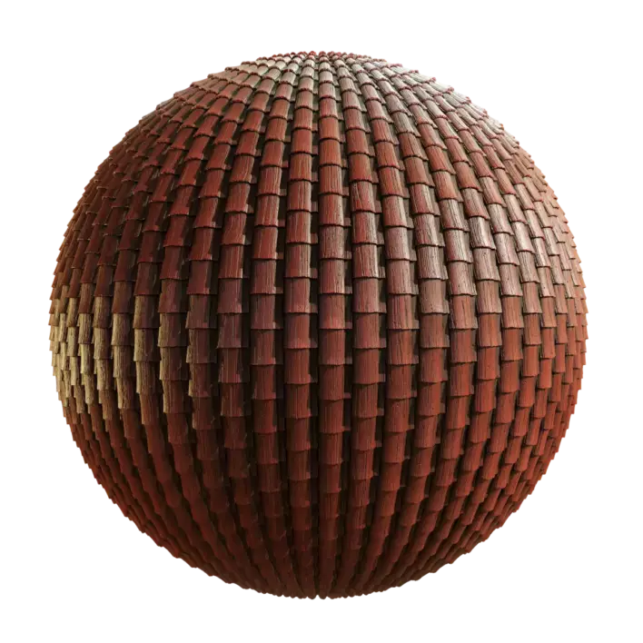 Red Painted Wooden Roof (5702)