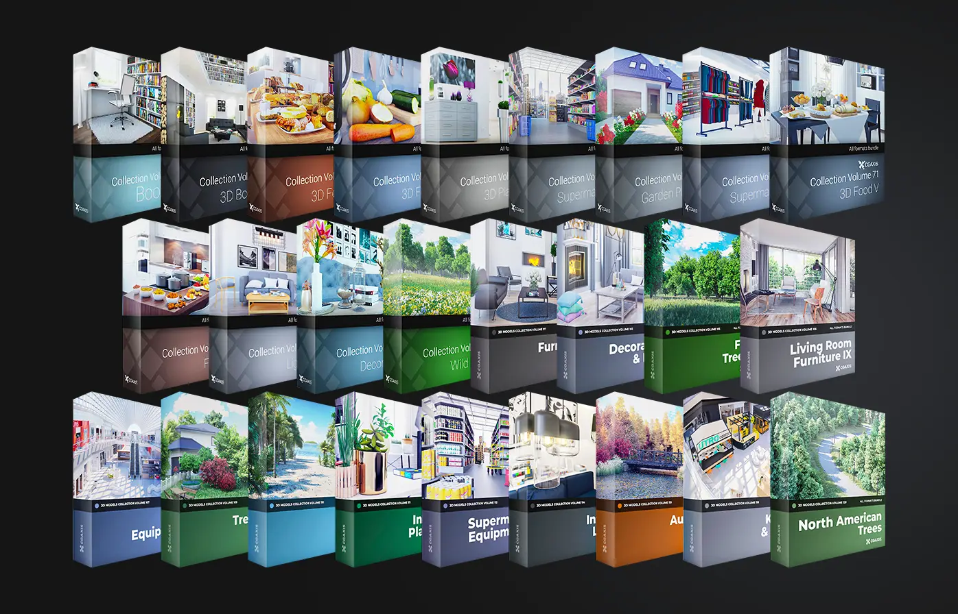 Cgaxis 1000 3d models bundle