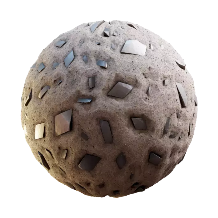 Metal Shards on Sand (5836)