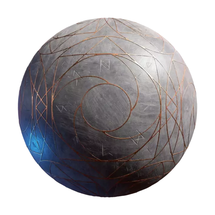 Stone and Copper Runic Floor (5822)