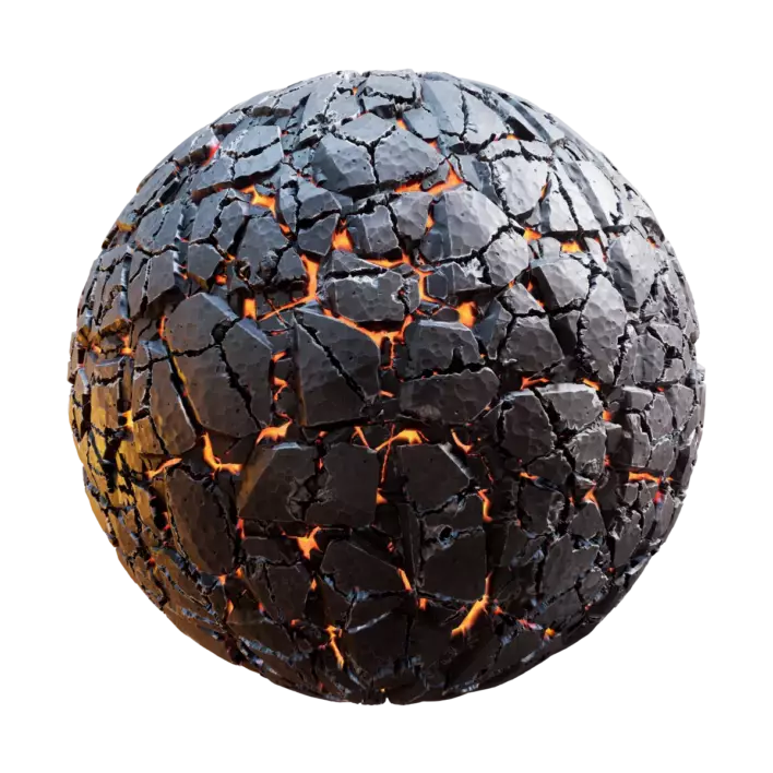 Stylized Cracked Lava Rocks (5841)