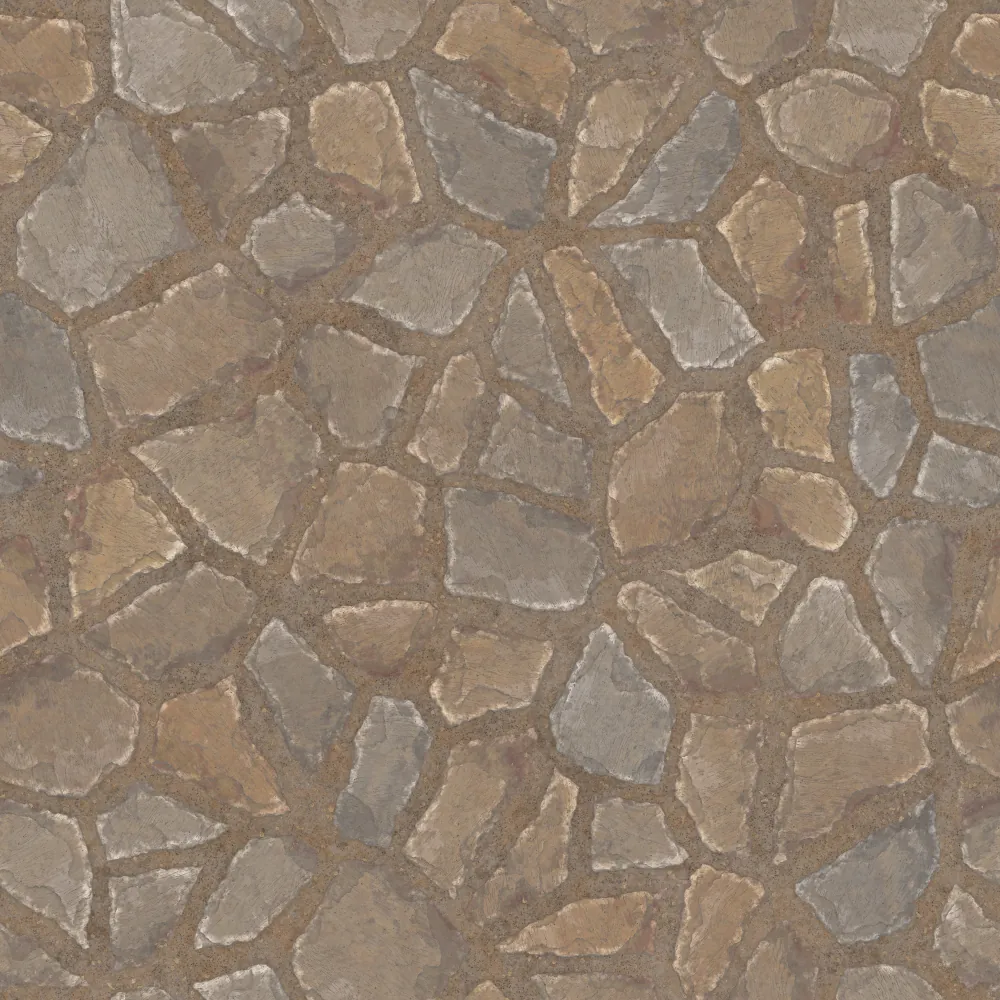 Yellow Flagstone Pavement PBR Texture